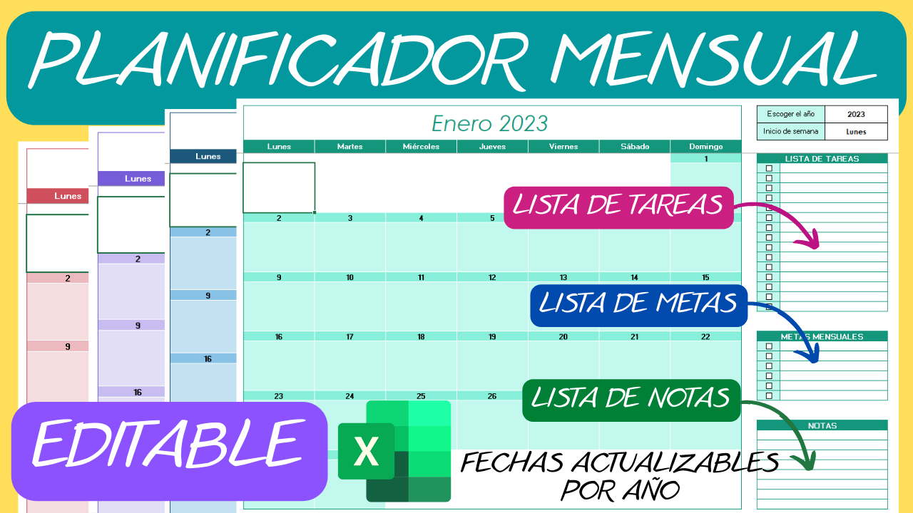 Plantilla De Calendario Perpetuo De Excel