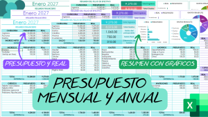 PRESUPUESTO MENSUAL Y ANUAL PARA FINANZAS PERSONALES EN EXCEL